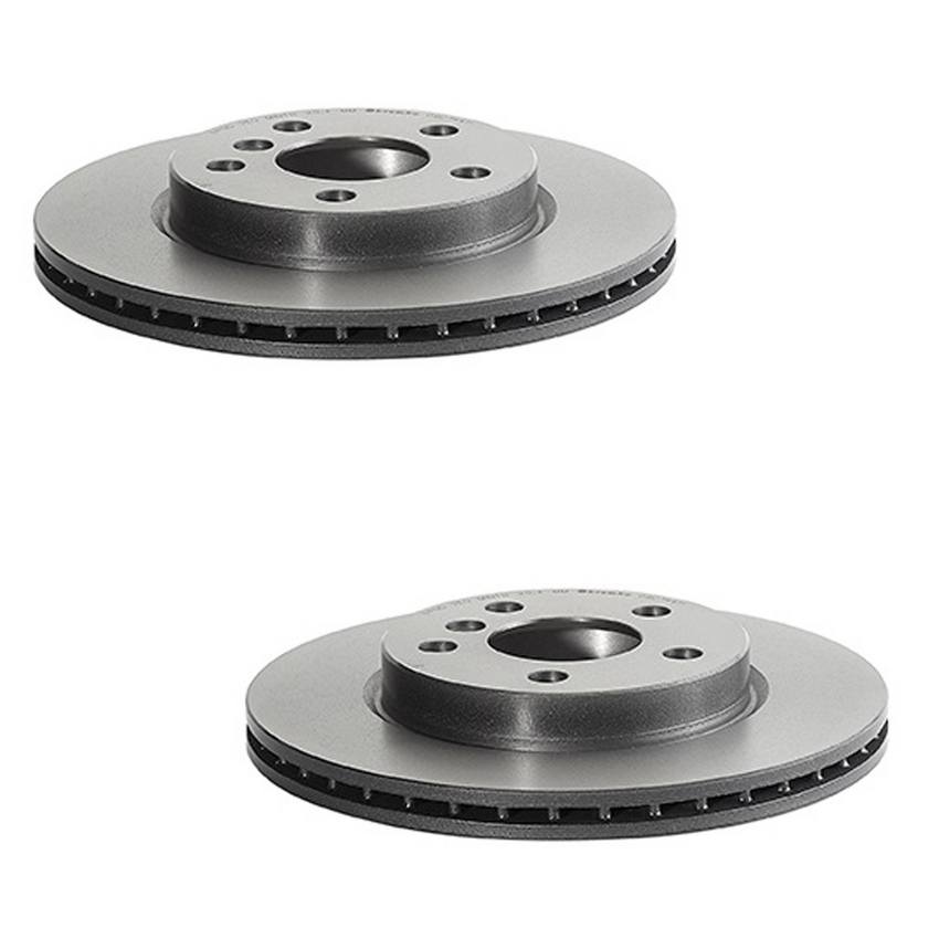 Mini Disc Brake Pad and Rotor Kit - Front (280mm) (Ceramic) (EURO) 34116866295 - Akebono Euro Ultra-Premium 4116045KIT